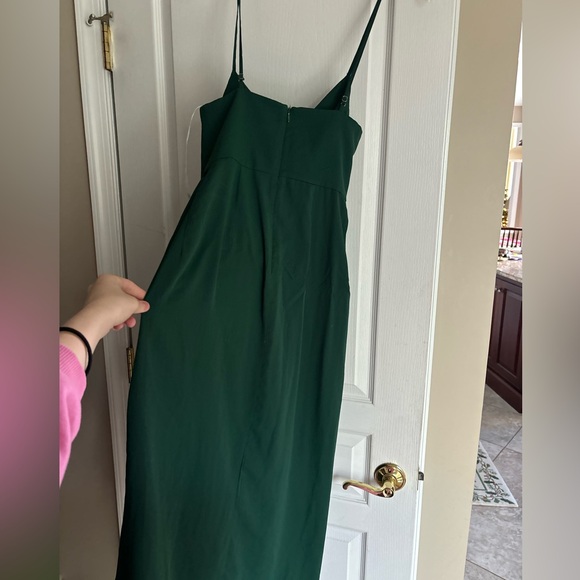 Lulus Reinette Dark Green Midi Dress - Picture 3 of 6